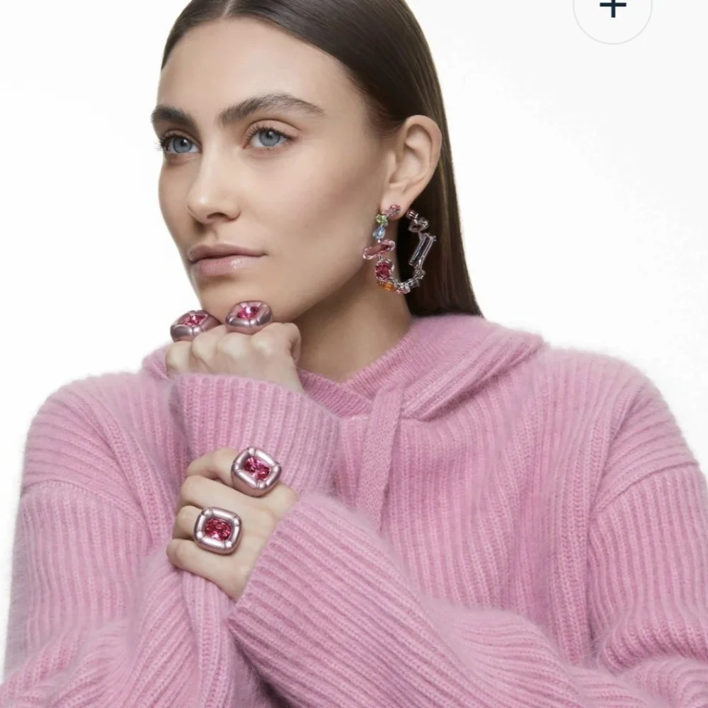 Swarovski Gema Colorful Mixed Cut Hoop Earrings